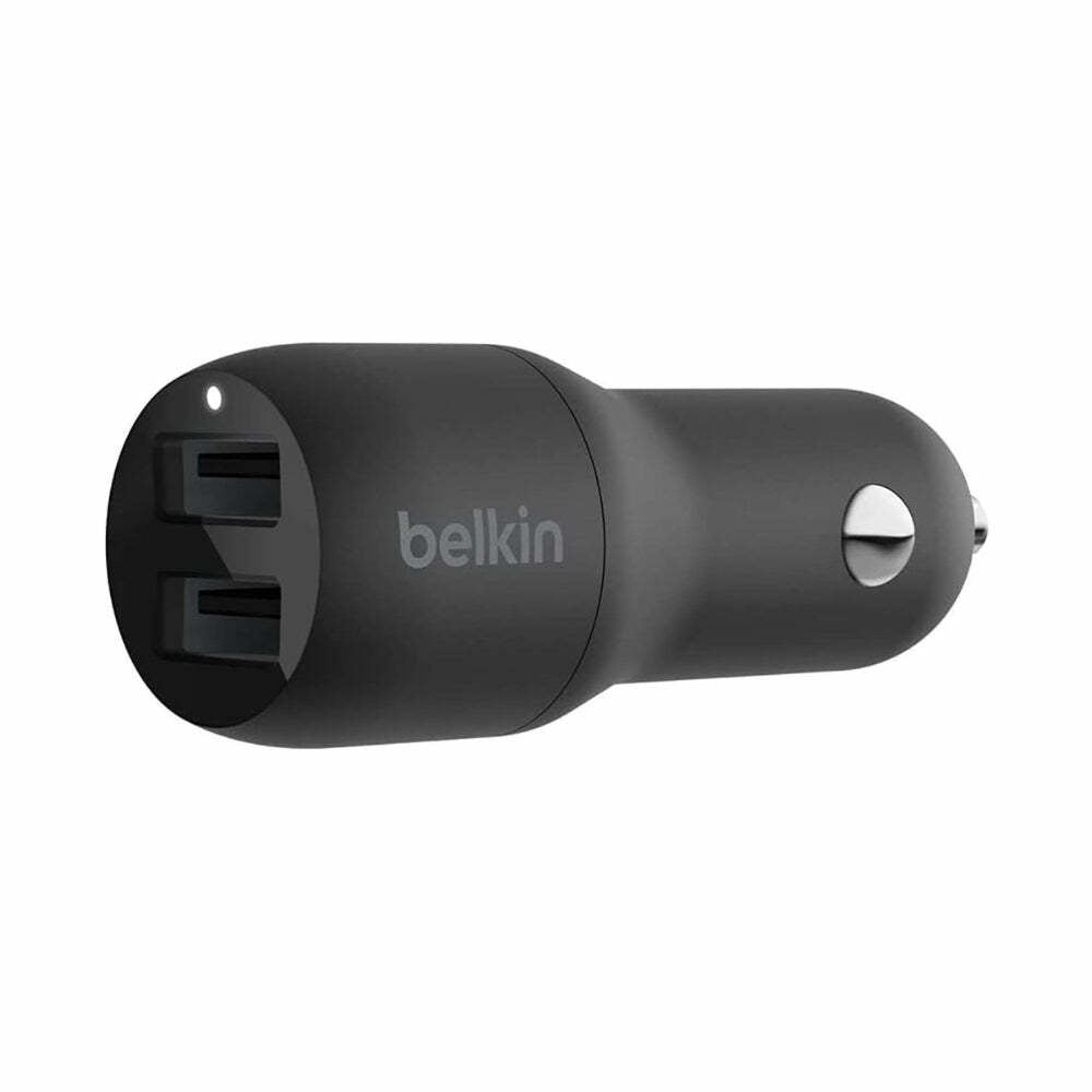 Belkin 24 Watt Dual USB Car Charger - 2 12W USB A Ports with Fast Charging