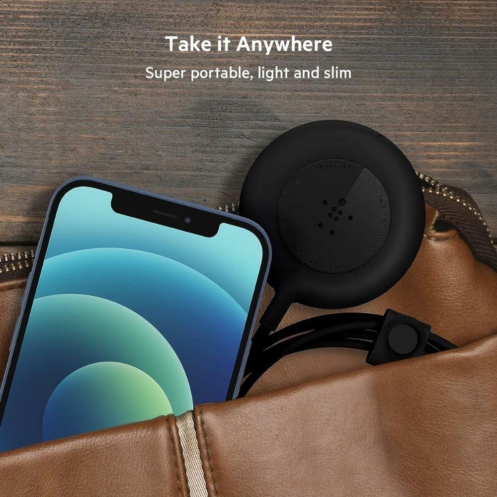 Belkin 7.5W Magnetic Portable Wireless Iphone Charger Pad - 6.6ft/2M