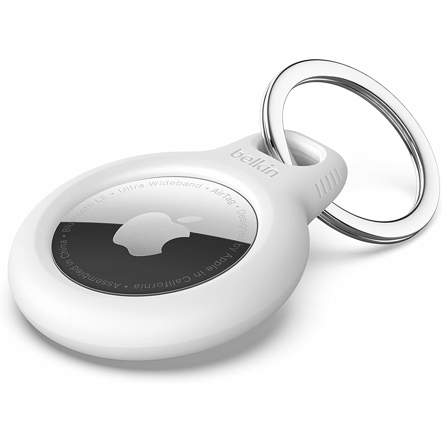 Belkin Apple AirTag Secure Holder with Key Ring - White