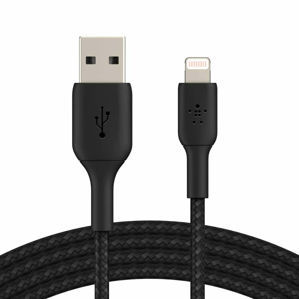 Belkin BoostCharge Braided 3.3ft/1M USB to Lightning Cable MFi Certified iPhone Charger