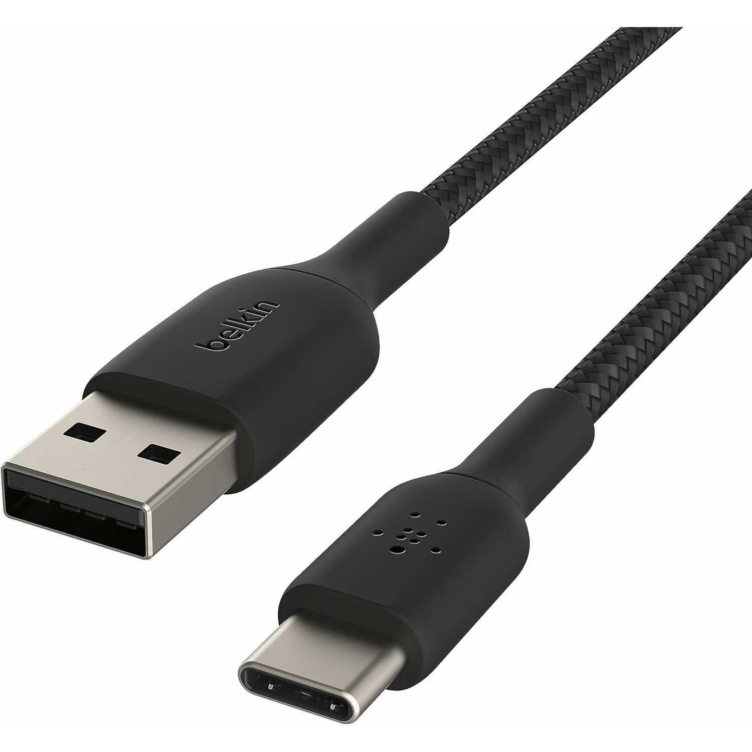Belkin BoostCharge Braided USB-C to USB-A Cable Durable & Fast Charging (1m / 3.3ft, Black)