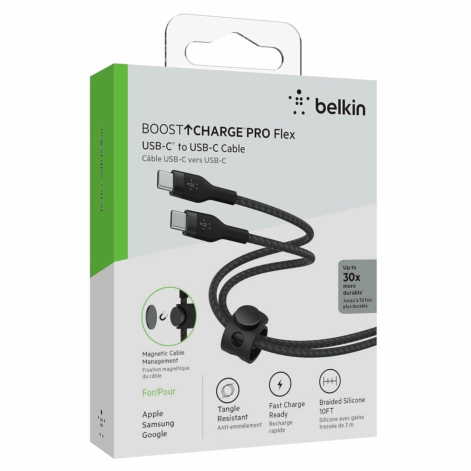 Belkin BoostCharge Pro Flex Braided USB-C to USB-C Cable (3M/10FT)