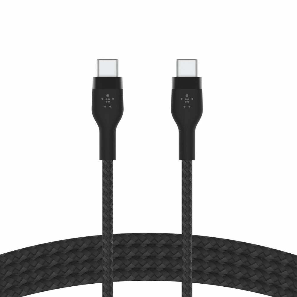 Belkin BoostCharge Pro Flex Braided USB-C to USB-C Fast Charging Cable (2M/6.6FT), for iPhone, MacBook Pro, iPad Pro, Galaxy