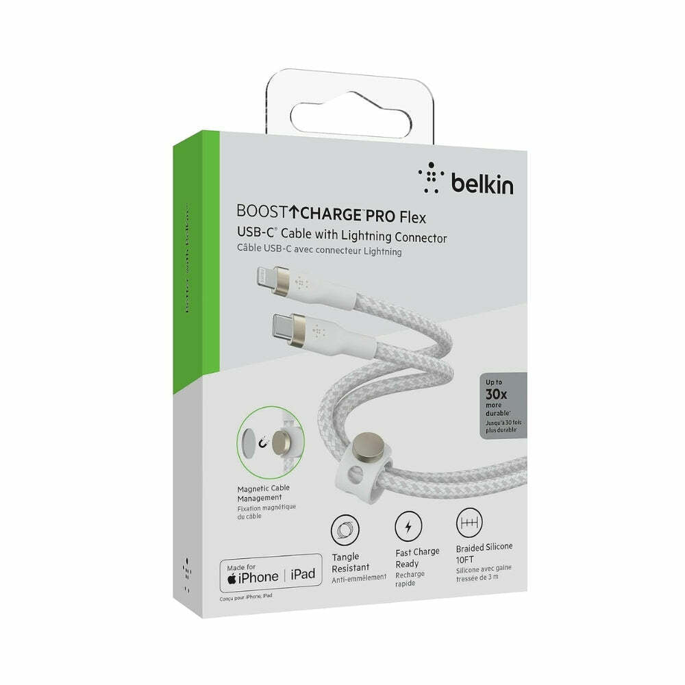 Belkin BoostCharge Pro Flex Braided USB Type C to Lightning Cable (3M/10ft)