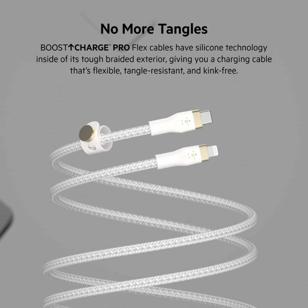 Belkin BoostCharge Pro Flex Braided USB Type C to Lightning Cable (3M/10ft)