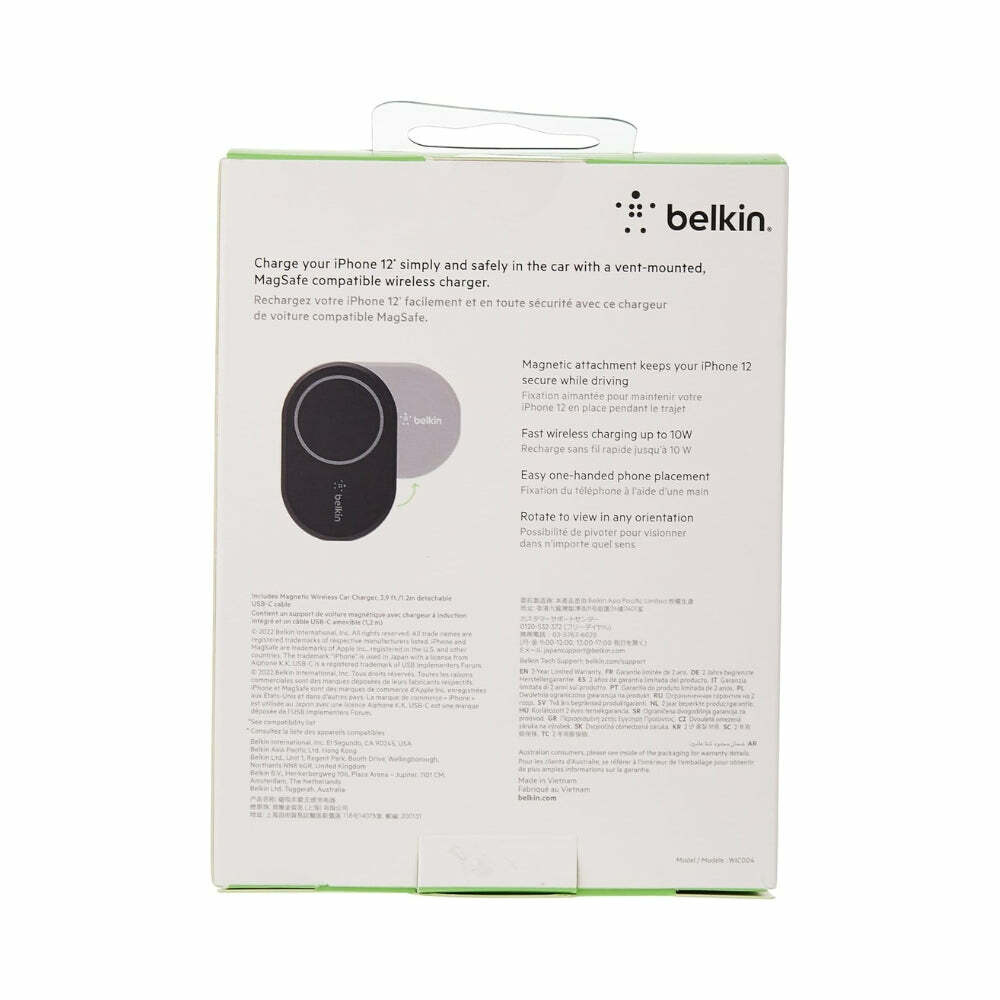 Belkin Car Phone Magnetic Charging Air Vent Mount Holder for iPhone, MagSafe Compatible