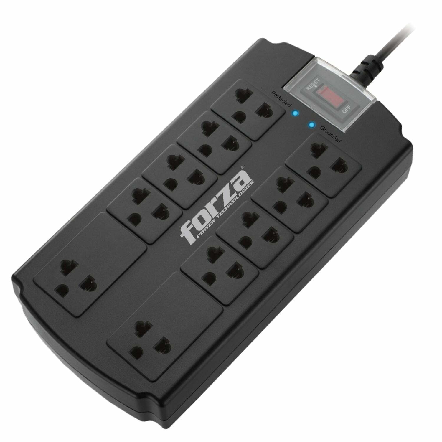Forza Power Technologies - Surge Protector 1080J/1800W, 10 Outlets 120V/240V