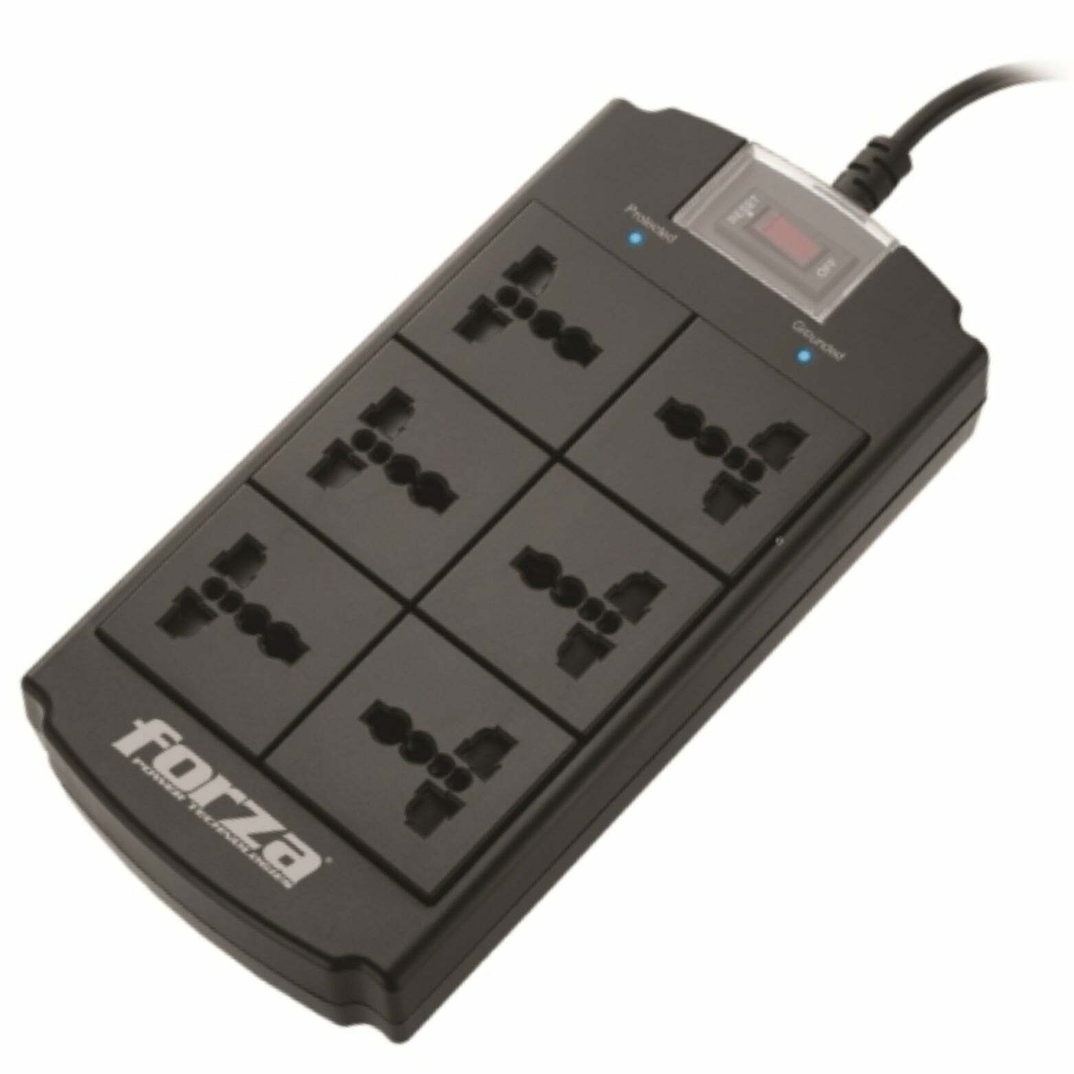 Forza Power Technologies - Surge Protector 250J/1800W, 6 Universal Outlets 120V/240V