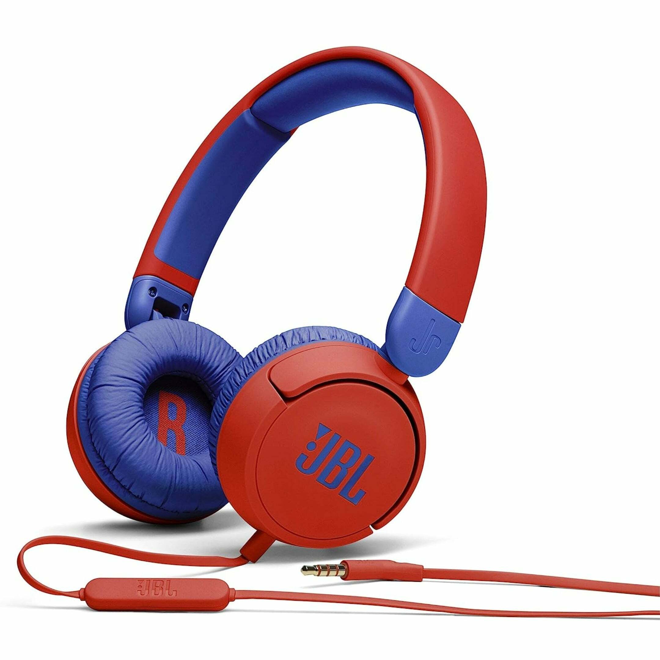 JBL JR 310 - Kids On-Ear Wired Headphones w/ Mic Red/Blue