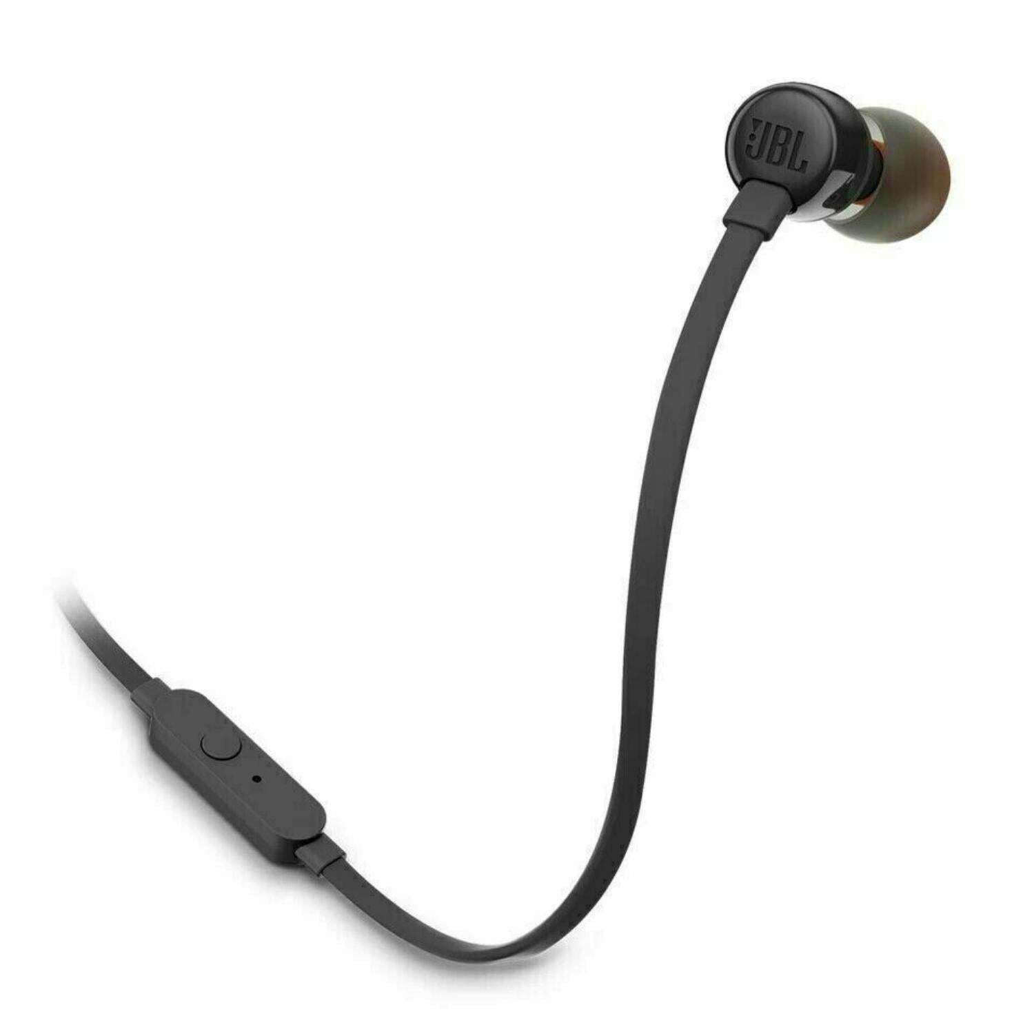 JBL Tune 110 In-Ear Wired Headphones 3.5 mm with Mic, Black
