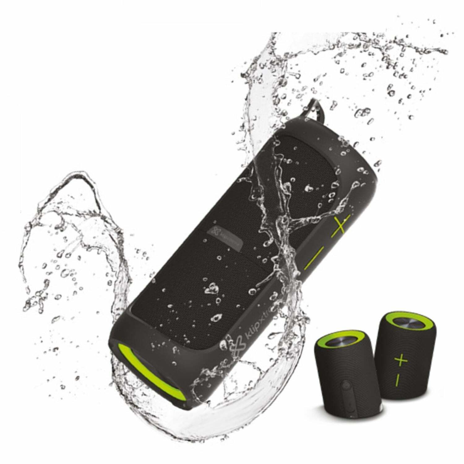 Klip Xtreme Vibe360 KBS-800 Waterproof 2 in 1 Portable Speaker Bluetooth Wireless - Black