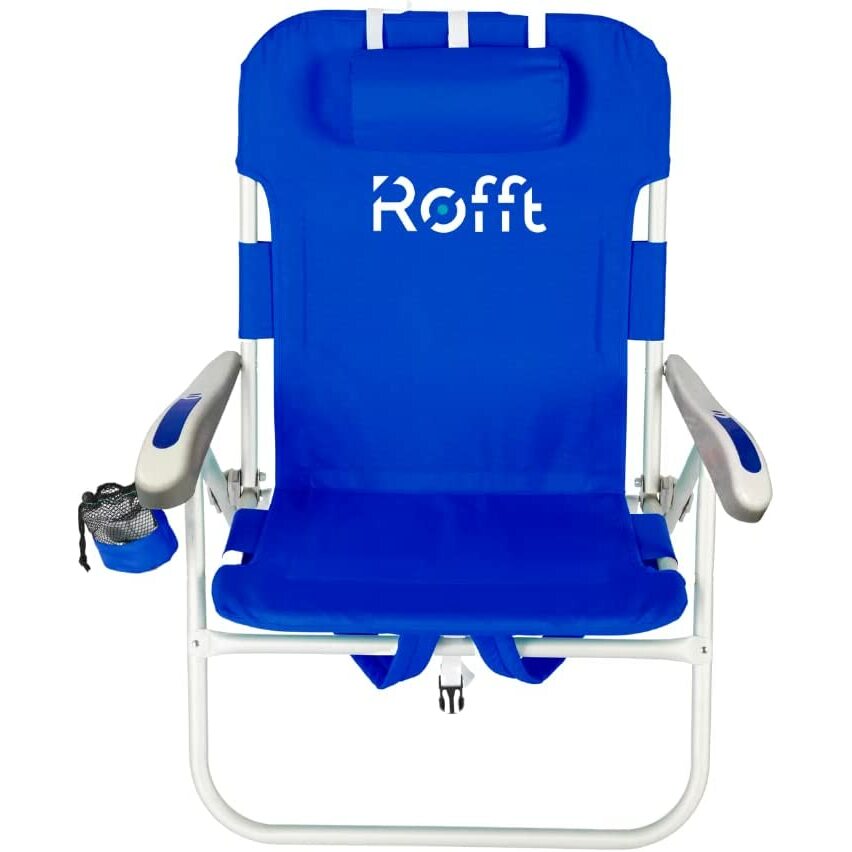 ROFFT - Beach Chair Folding Reclining Backpack, 5 Positions, Heavy Duty, Oversize