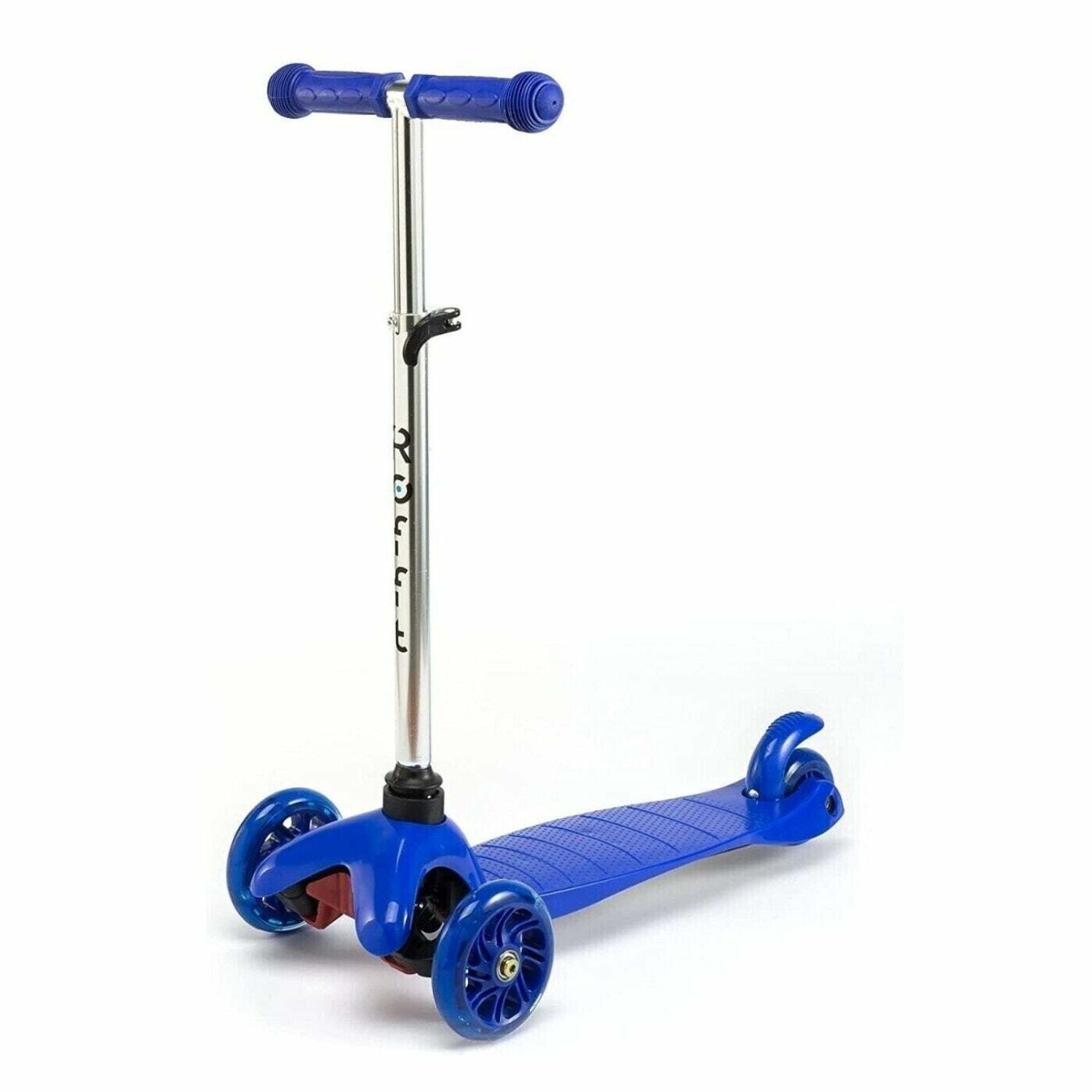 ROFFT - Kick Scooter, Lean-to-Steer LED 3 Wheel, Kids Ages 3-5 Blue