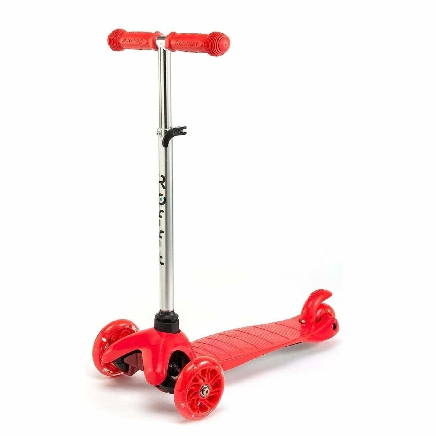 ROFFT - Kick Scooter, Lean-to-Steer LED 3 Wheel, Kids Ages 3-5 Red
