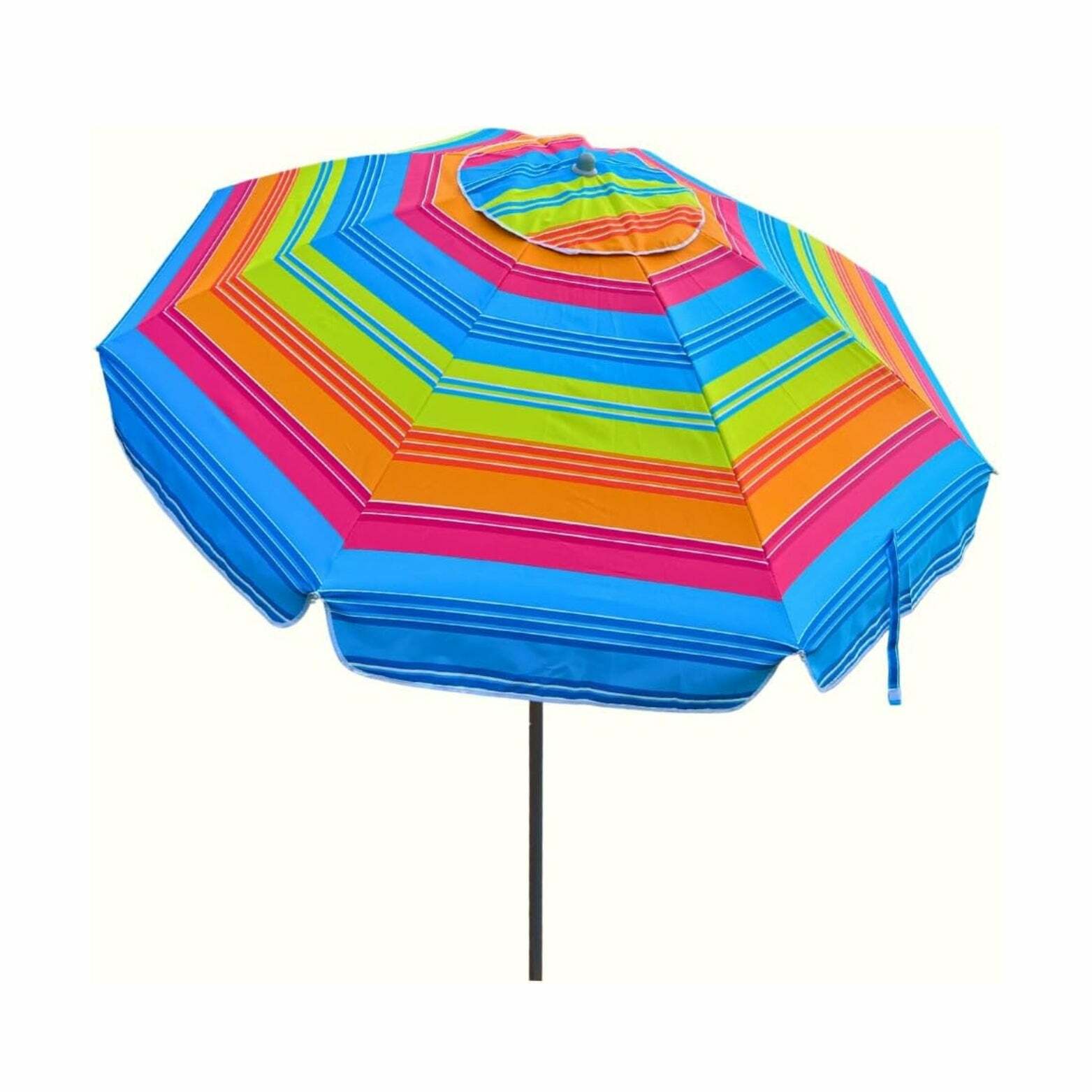ROFFT Sturdy Beach Umbrella with UV Protection and Windproof Design - 6.5 Ft Coverage, Steel & Aluminum Pole, Tilt Adjustment- Multicolor