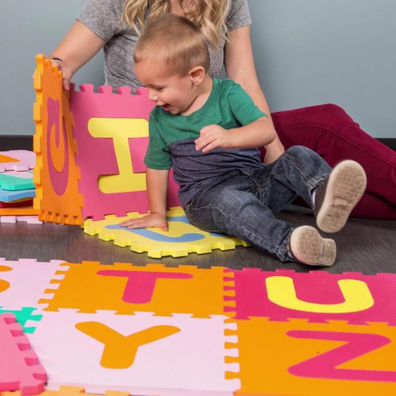 60-Piece Alphabet & Numbers Play Mat - Educational Foam Puzzle for Toddlers & Kids, 36 SqFt - XL