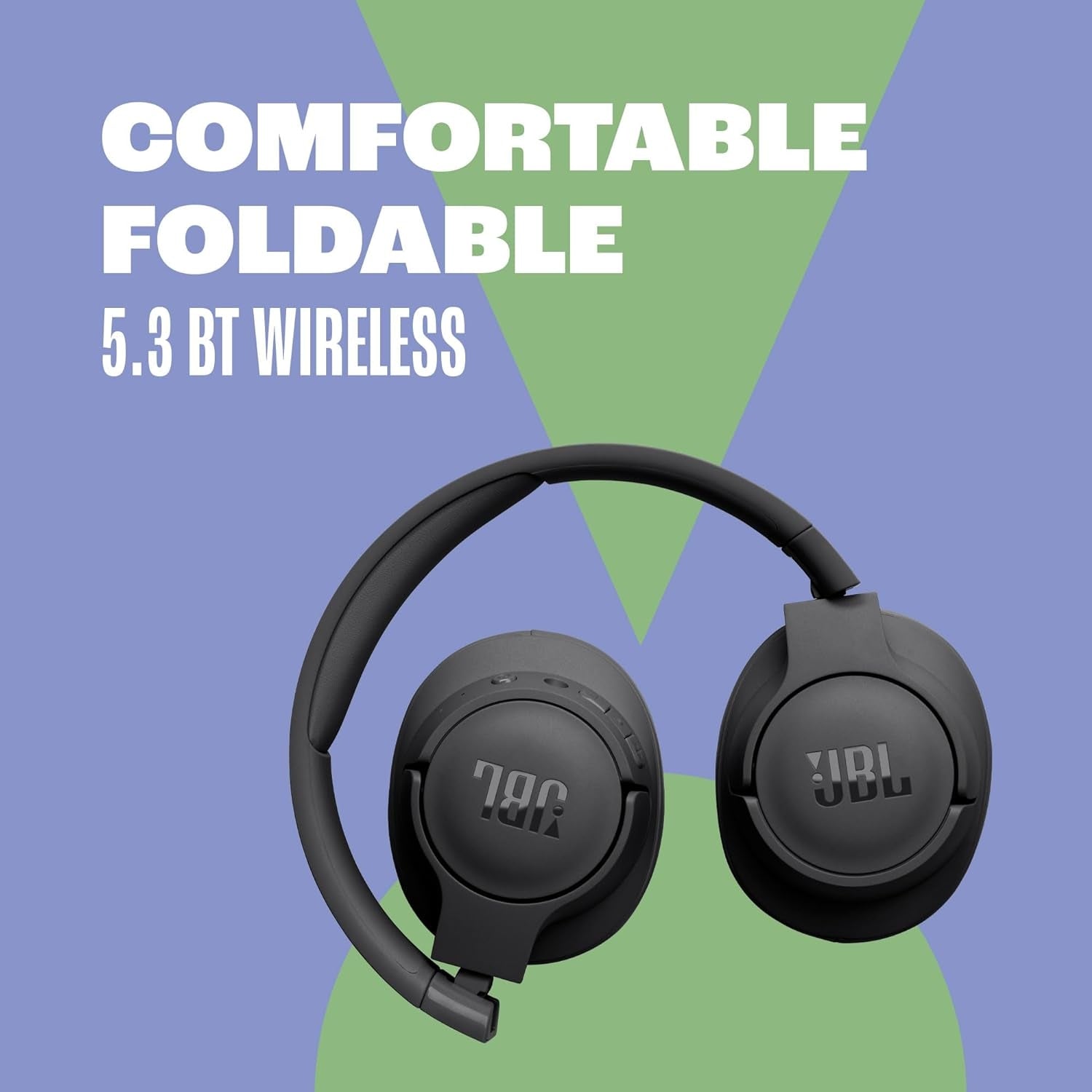 JBL Tune 720BT Wireless Headphones - Pure Bass, Bluetooth 5.3, 76-Hour Battery, Speed Charge - Lightweight & Foldable Design - Blue