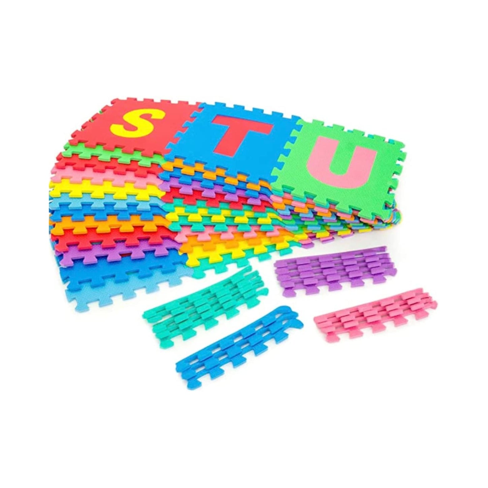 60-Piece Alphabet & Numbers Play Mat - Educational Foam Puzzle for Toddlers & Kids, 36 SqFt - XL