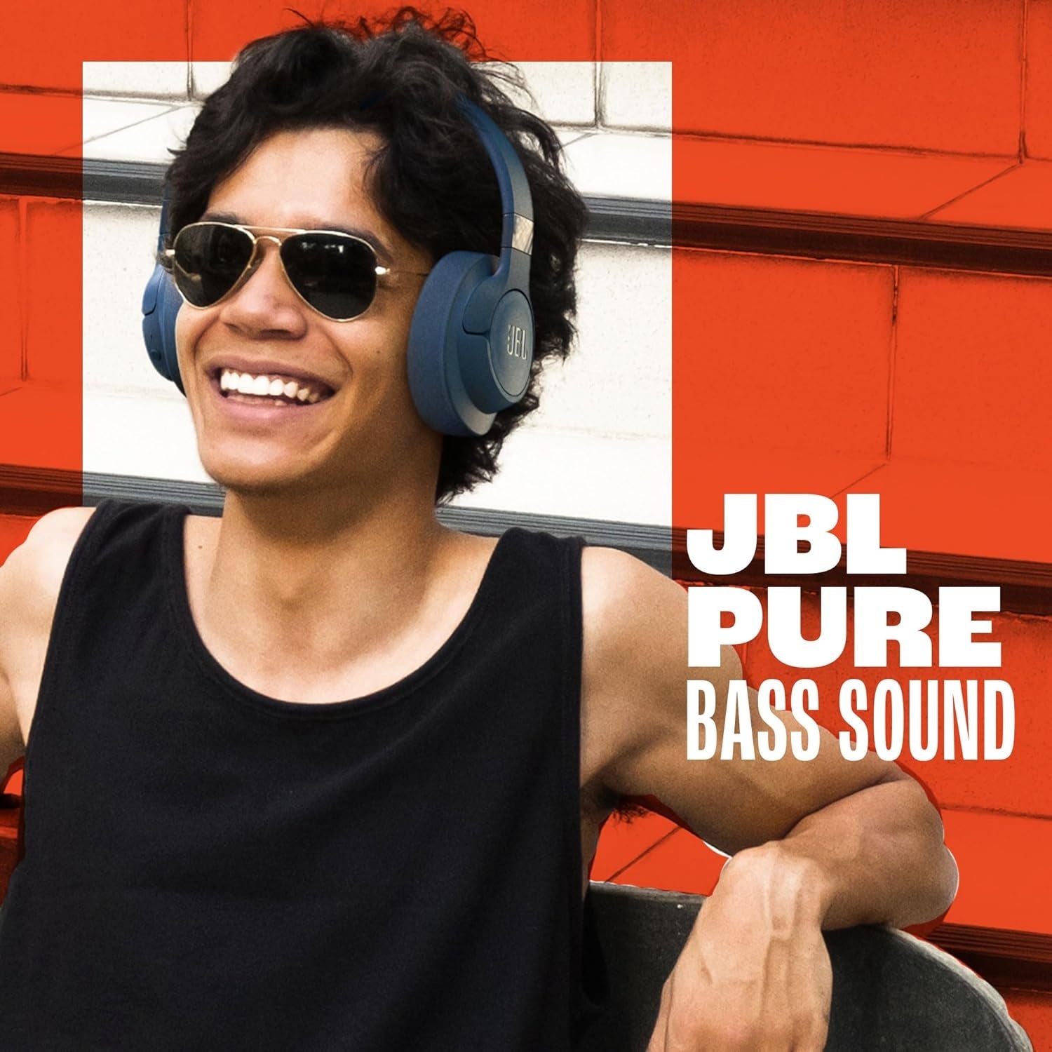 JBL Tune 720BT Wireless Headphones - Pure Bass, Bluetooth 5.3, 76-Hour Battery, Speed Charge - Lightweight & Foldable Design - Blue