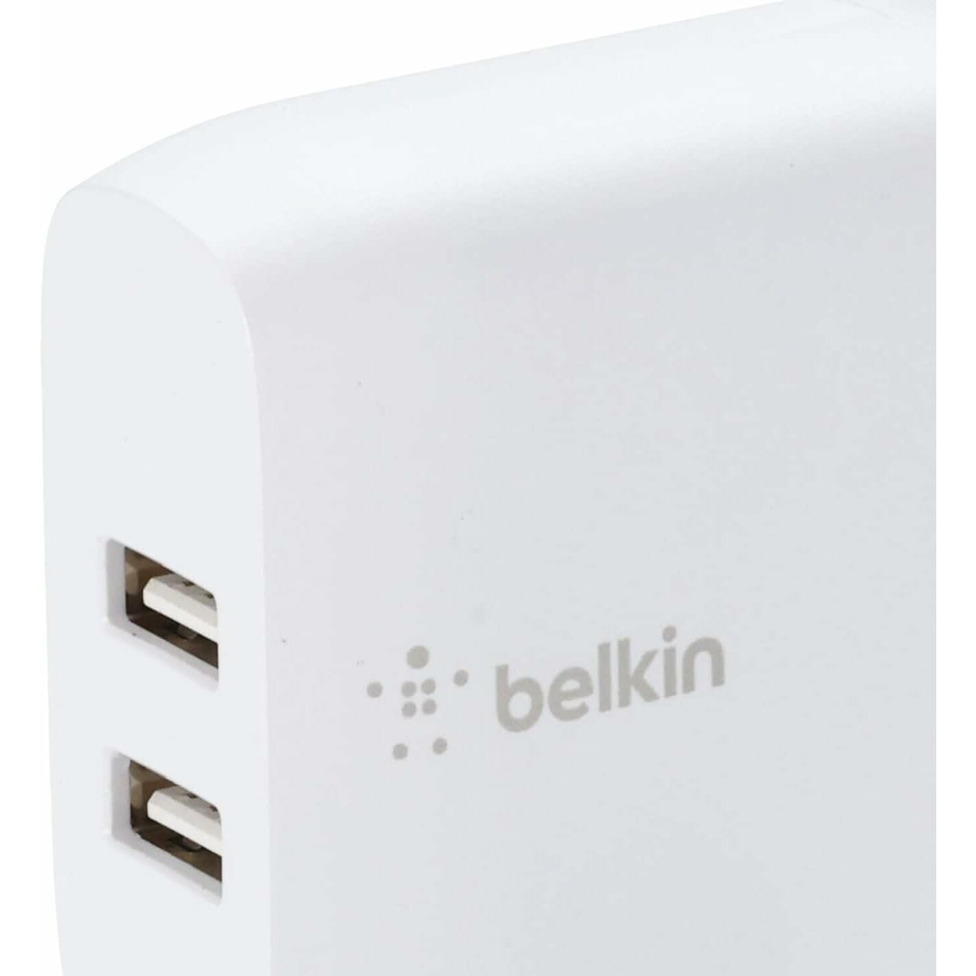 Belkin 24W Dual Port USB Wall Charger - iPhone Fast Charging Block