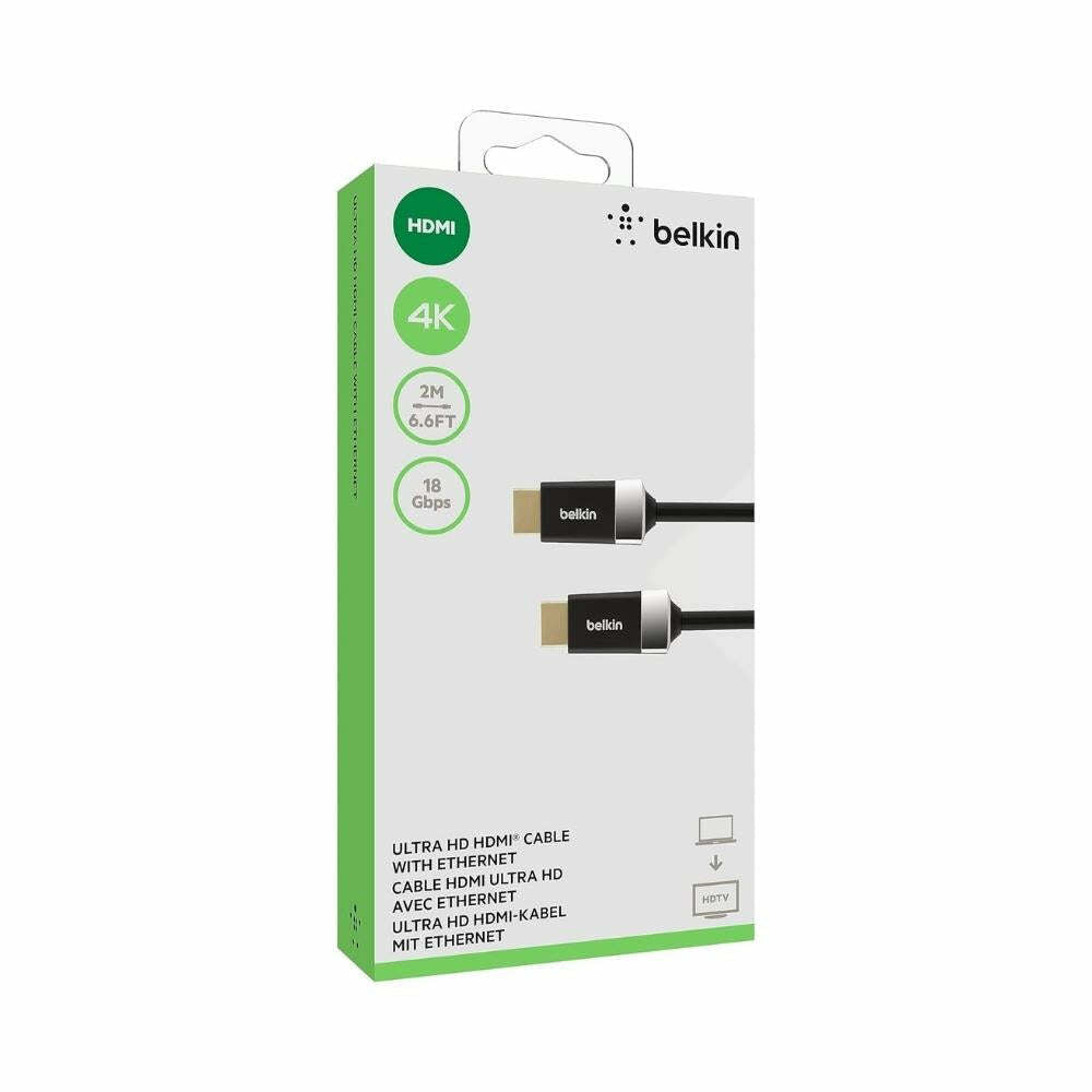 Belkin 4K HDMI Cable - High-Speed, Ultra HD, 6.6 Feet - HDTV