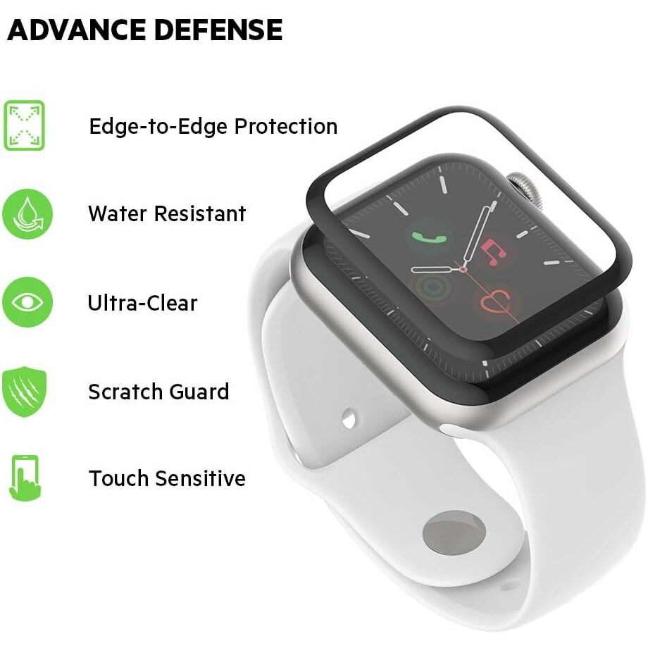 Belkin Apple Watch Series 6 40mm Screen Protector, Edge-to-Edge Coverage