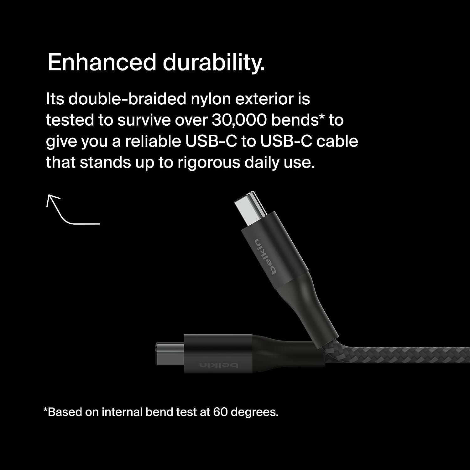 Belkin BoostCharge 240W USB-C® to USB-C Cable Fast Charging with Extended Power Range for MacBook, iPad, Galaxy S23 & More