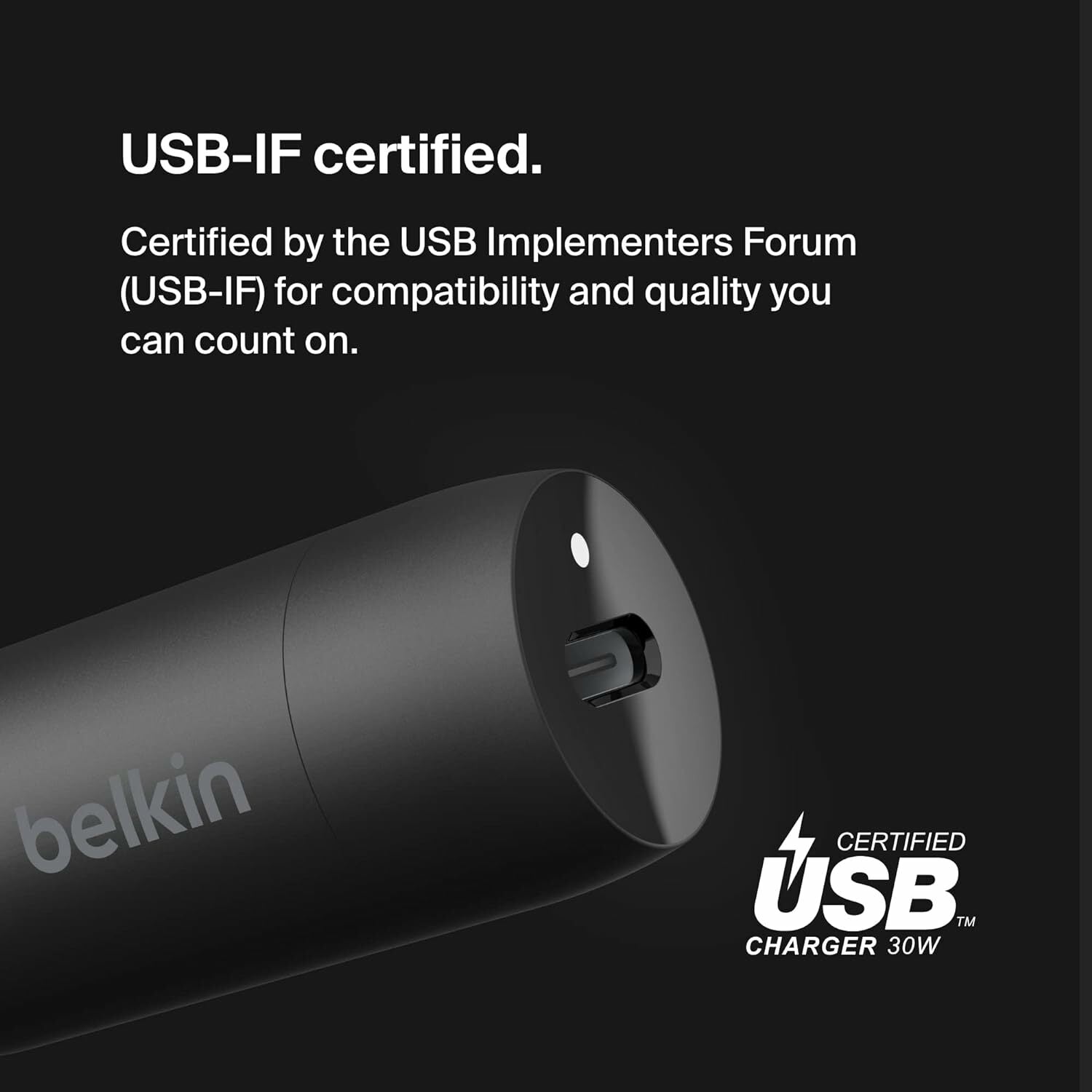 Belkin BoostCharge 30W USB-C Car Charger: Fast Charging, Compact Design & Universal Compatibility