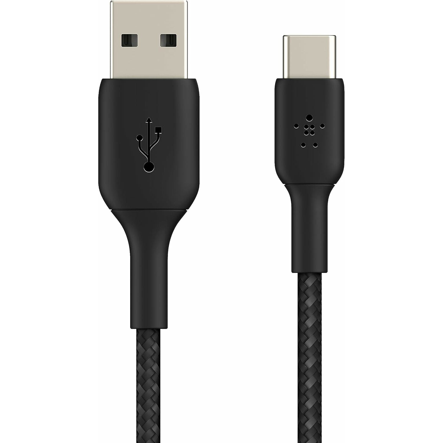 Belkin BoostCharge Braided USB-C to USB-A Cable Durable & Fast Charging (1m / 3.3ft, Black)