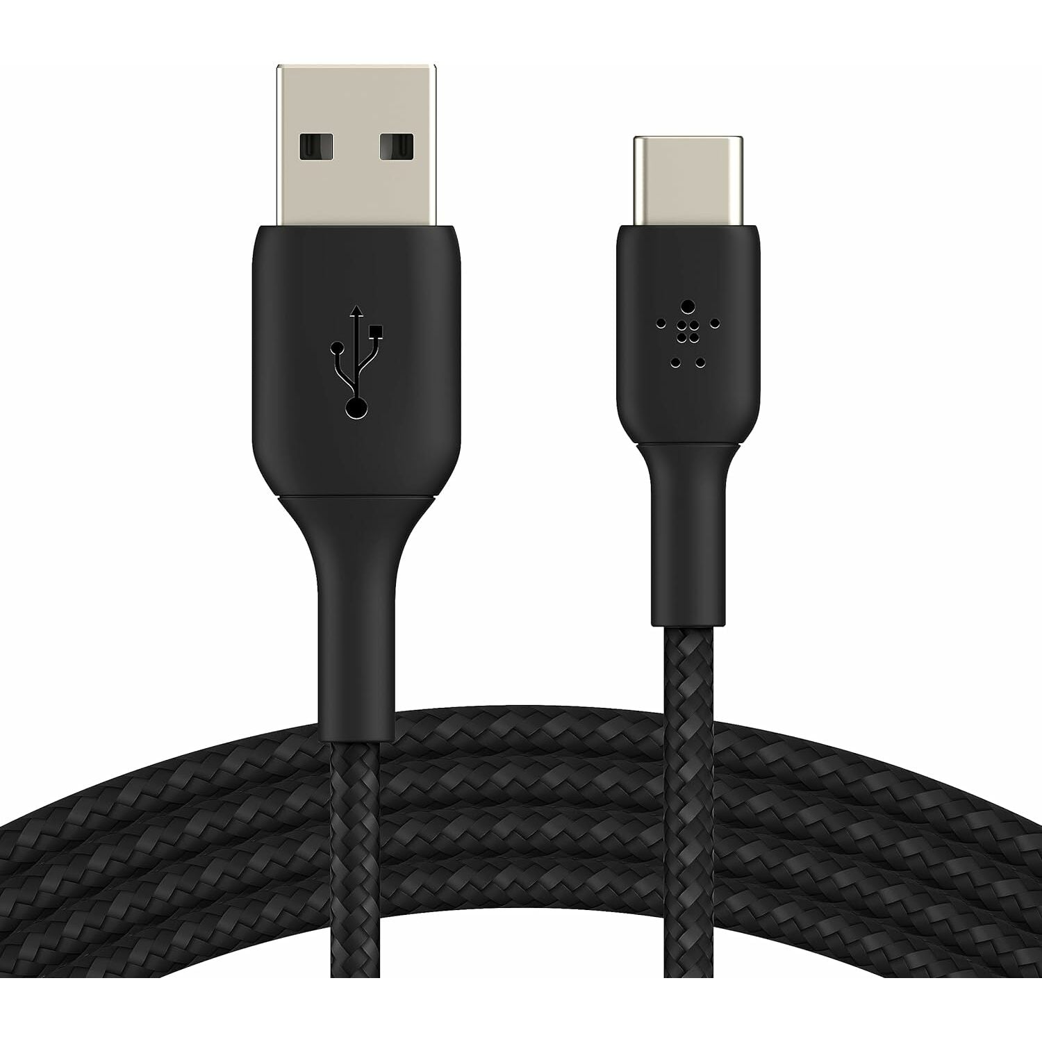 Belkin BoostCharge Braided USB-C to USB-A Cable Durable & Fast Charging (1m / 3.3ft, Black)