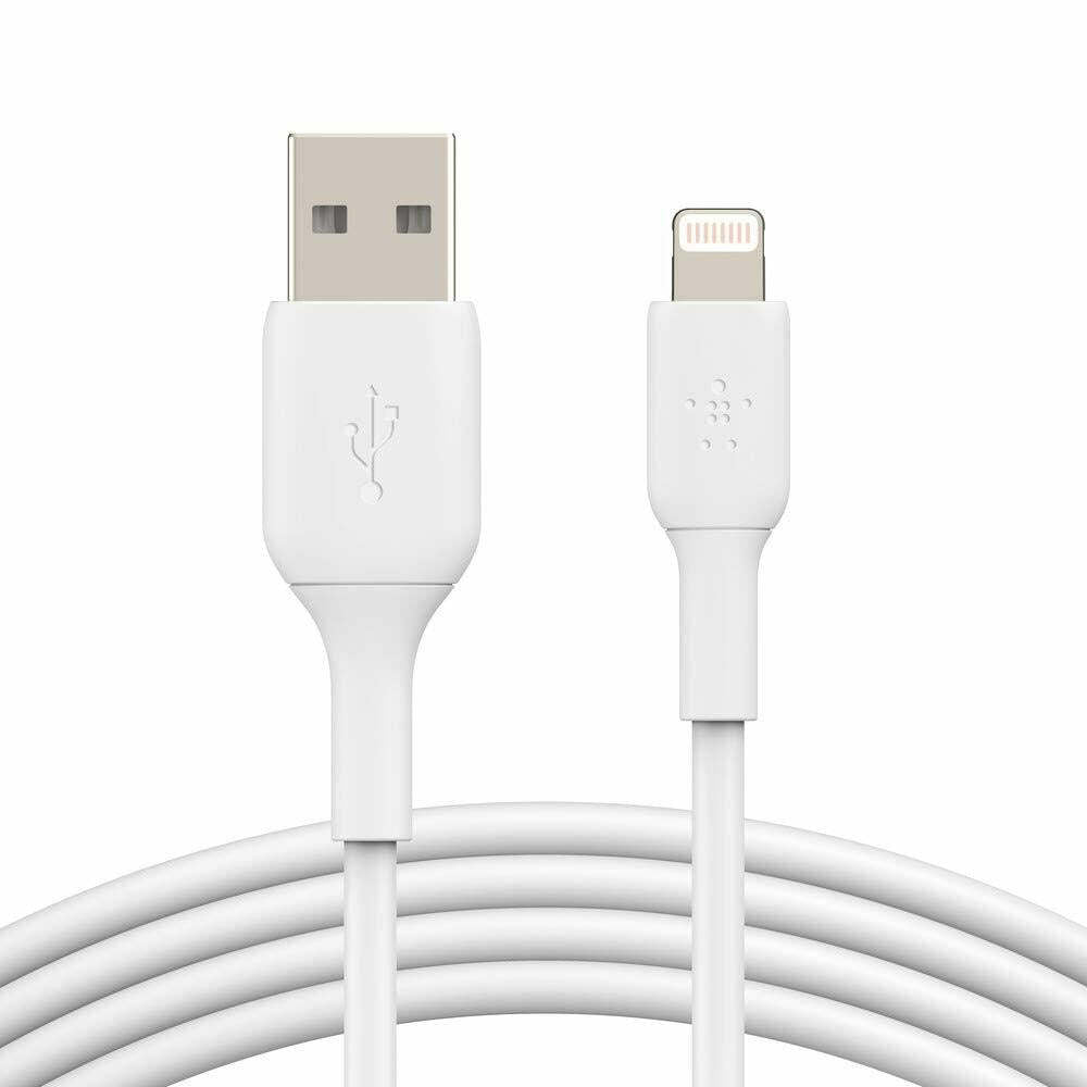 Belkin BoostCharge Lightning Cable - 6.6ft/2M - Apple iPhone Charger USB to Lightning