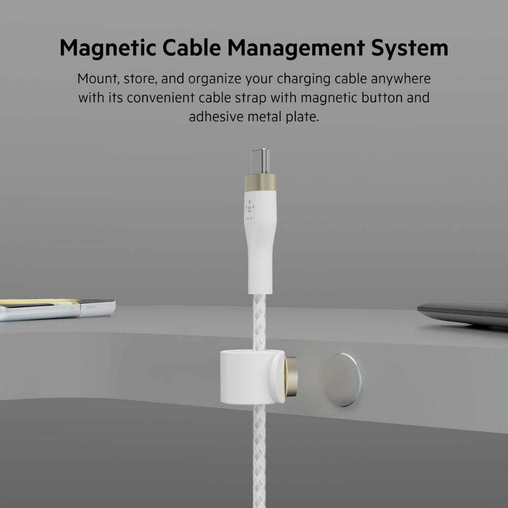 Belkin BoostCharge Pro Flex Braided USB-C to USB-C Charger Cable (2M/6.6FT), Fast Charging Cable