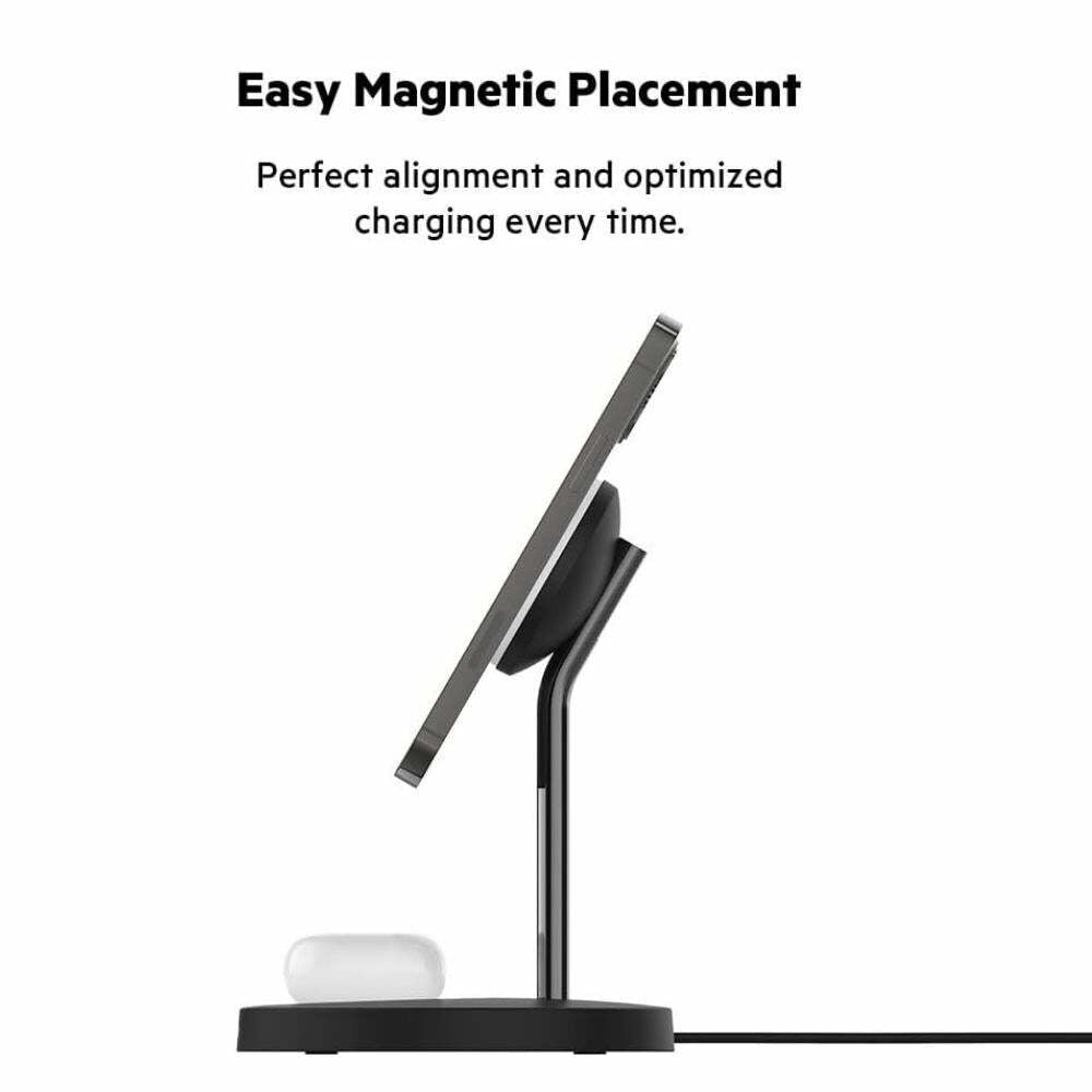 Belkin MagSafe 2-in-1 Wireless Charging Stand - Fast Charging Station for iPhone & AirPods