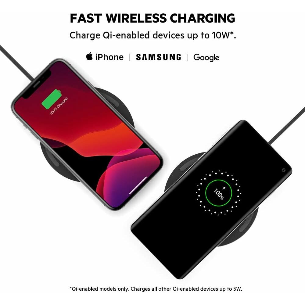 Belkin Quick Charge Wireless Charging Pad - 10W Qi-Certified Charger Pad