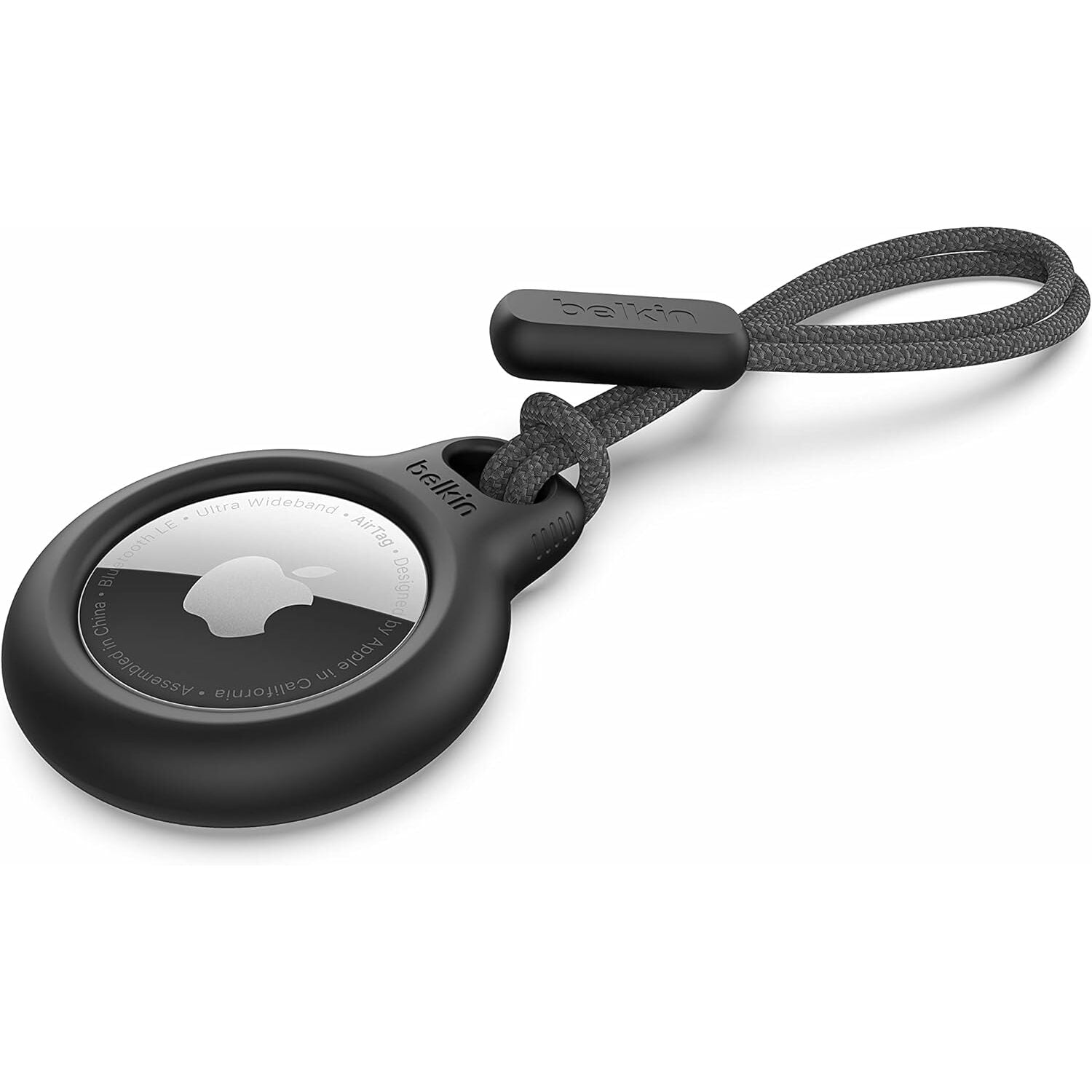 Belkin Secure Holder Keychain with Strap for Apple AirTag - Black