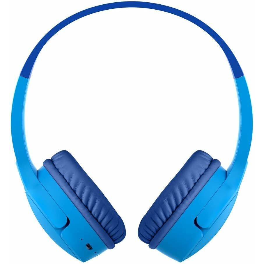 Belkin Wireless On-Ear Headphones for Kids, 3.5mm - Wired/Wireless - Bluetooth On-Ear 4 ft Cable - Blue