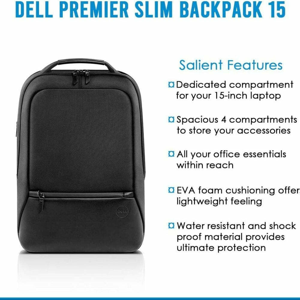 Dell EcoLoop Premier Slim Backpack 15 - Compact, Eco-Conscious, and Travel-Ready