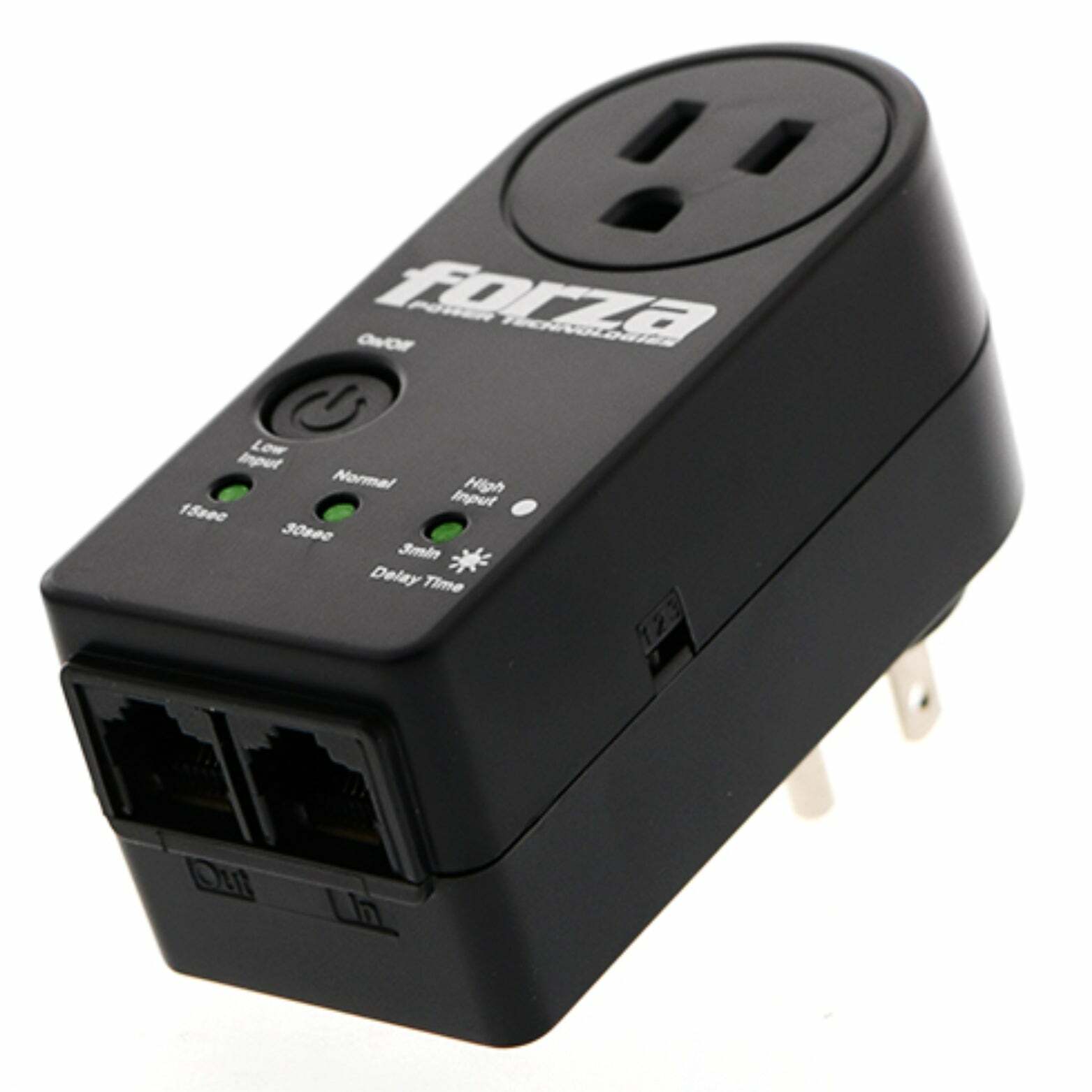 Forza Power Technologies - Voltage Protector 1800W, 1 Outlet, 350° plug, RJ45 120V