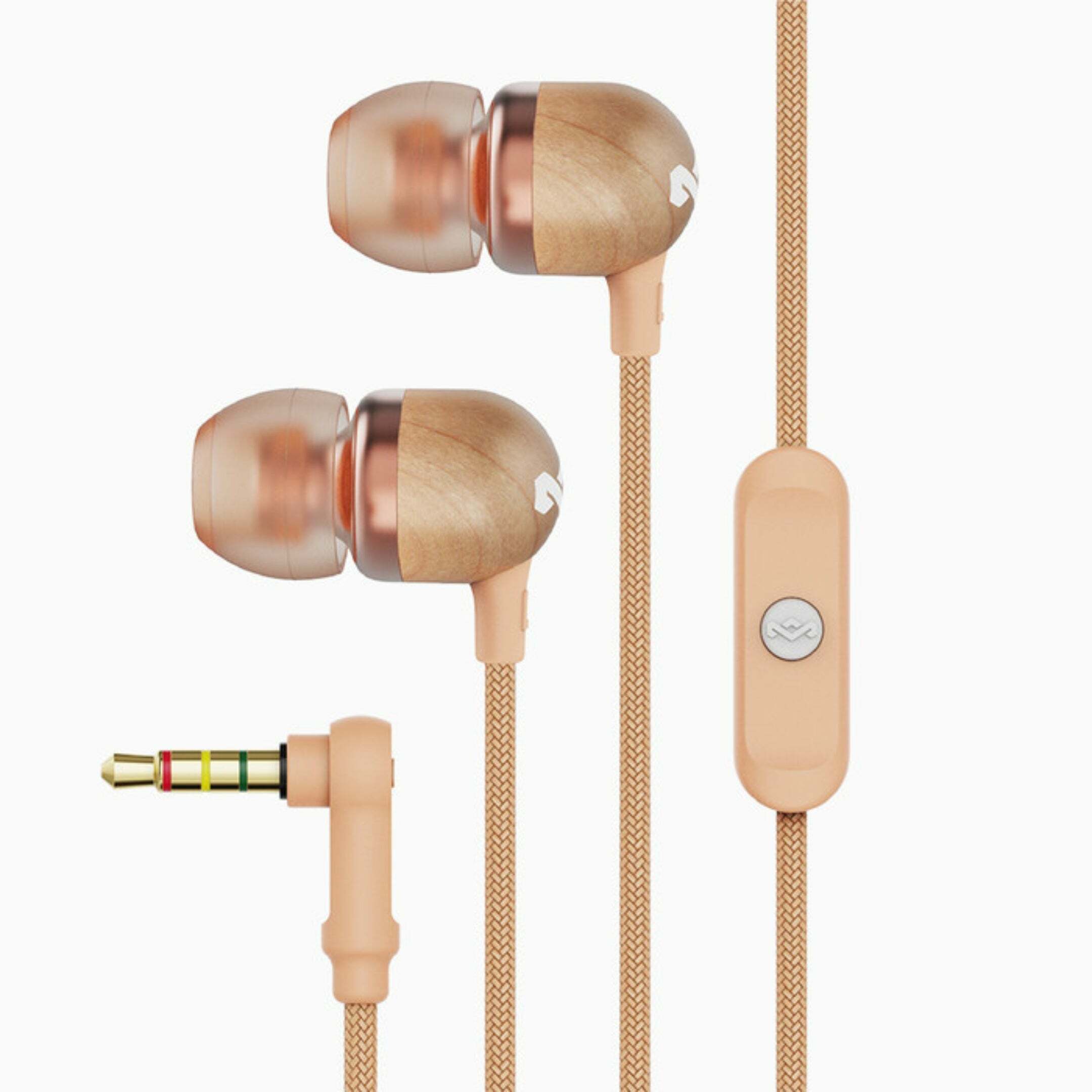 House of Marley - Smile Jamaica Headphones Wired Earbuds w/ Mic Copper