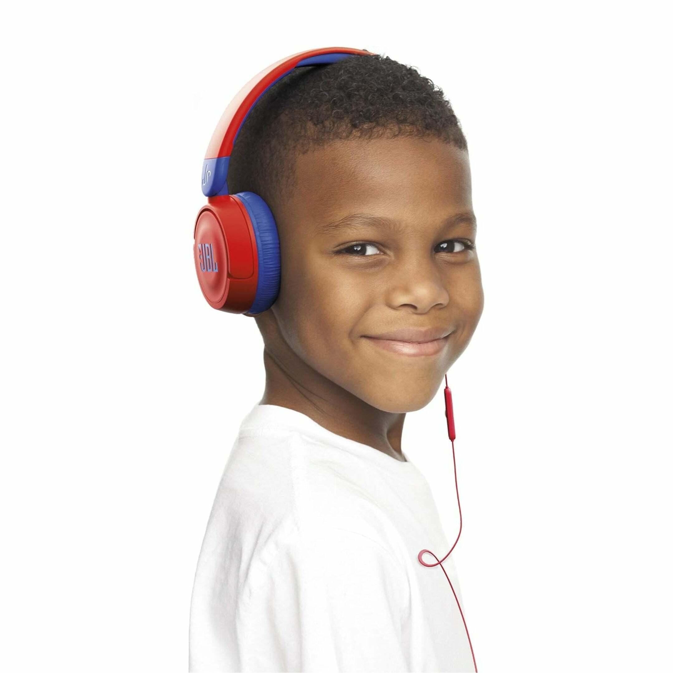 JBL JR 310 - Kids On-Ear Wired Headphones w/ Mic Red/Blue