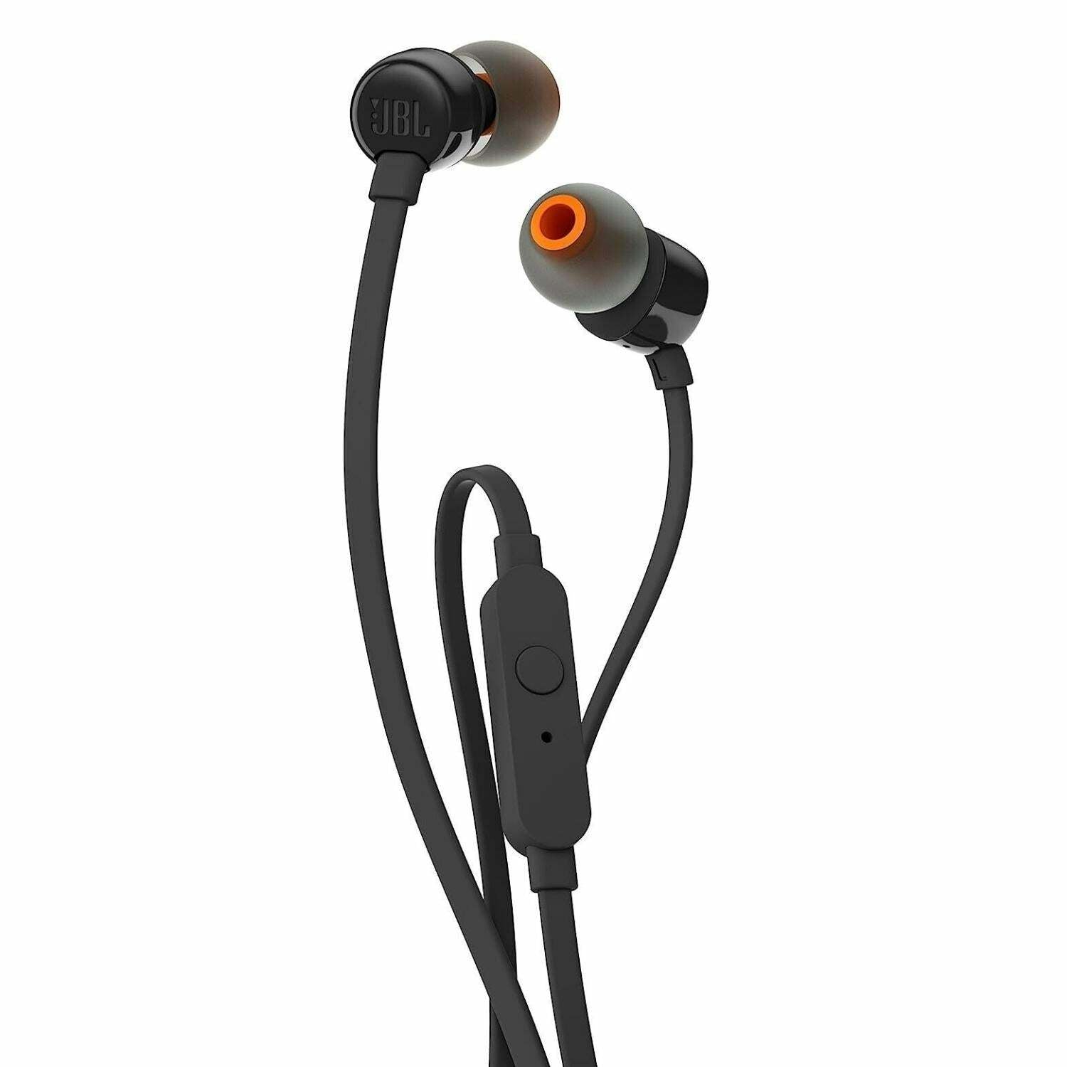 JBL Tune 110 In-Ear Wired Headphones 3.5 mm with Mic, Black