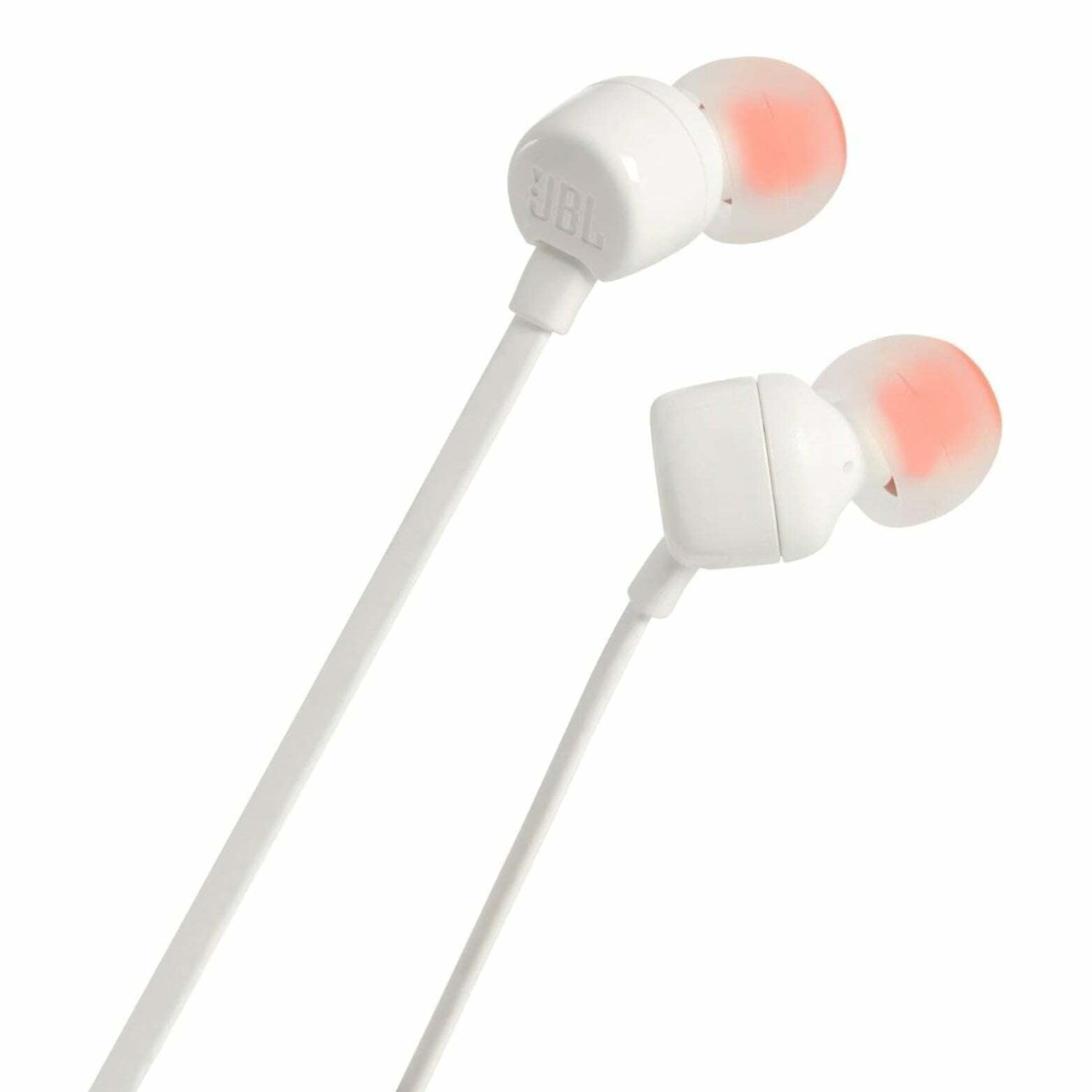 JBL Tune 110 In-Ear Wired Headphones 3.5 mm with Mic, White