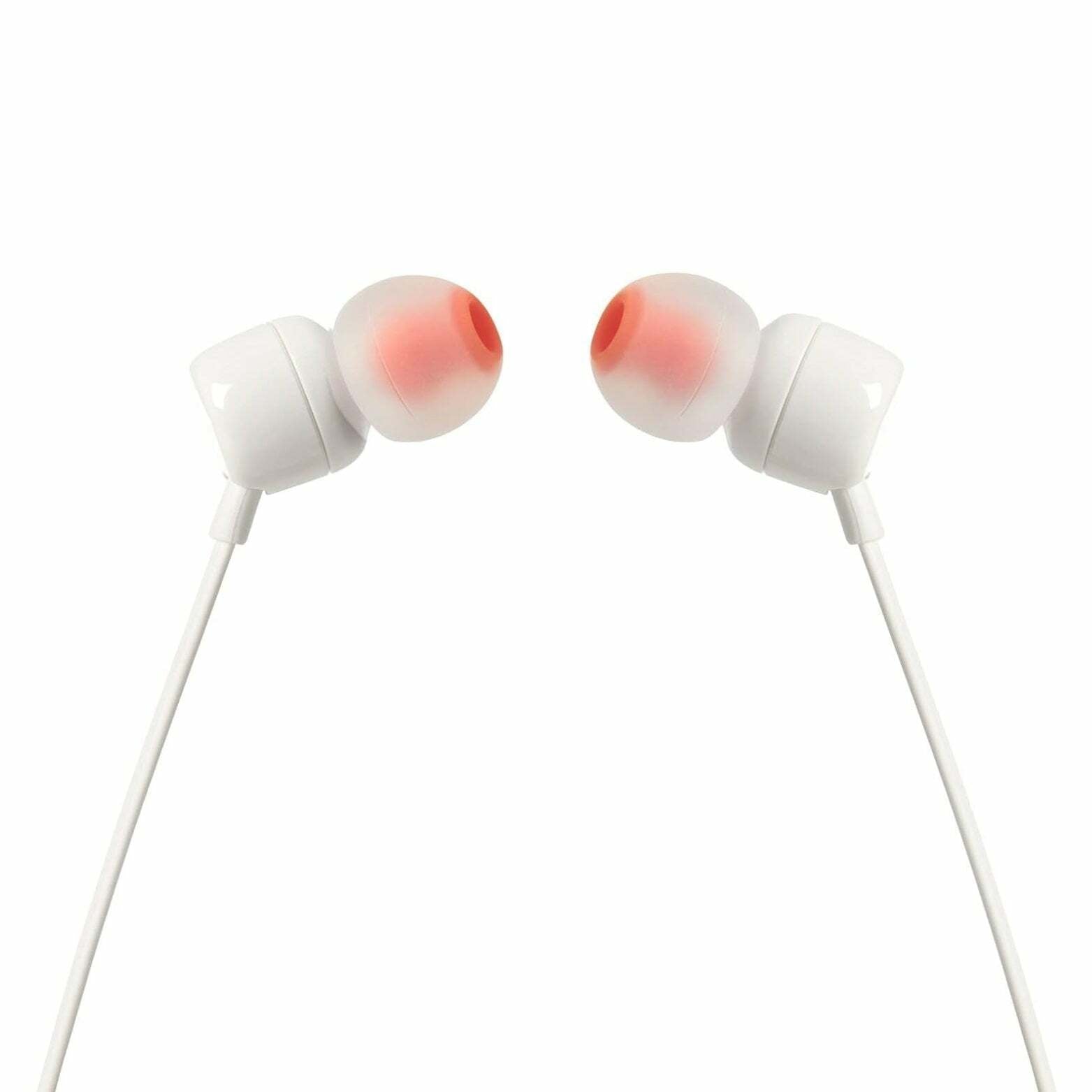 JBL Tune 110 In-Ear Wired Headphones 3.5 mm with Mic, White