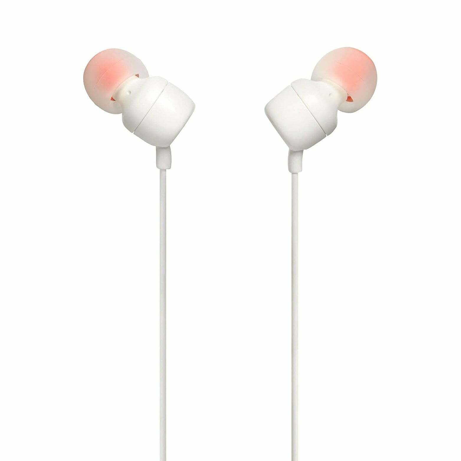 JBL Tune 110 In-Ear Wired Headphones 3.5 mm with Mic, White