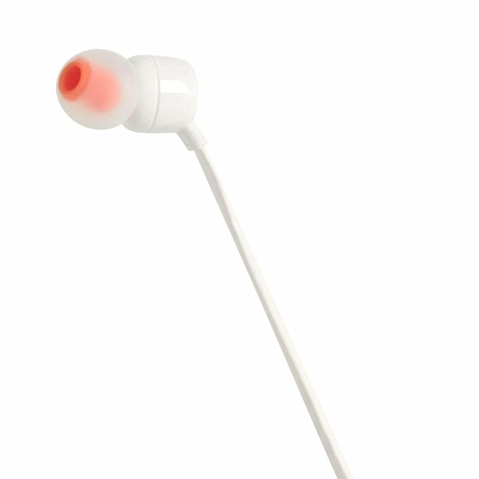 JBL Tune 110 In-Ear Wired Headphones 3.5 mm with Mic, White