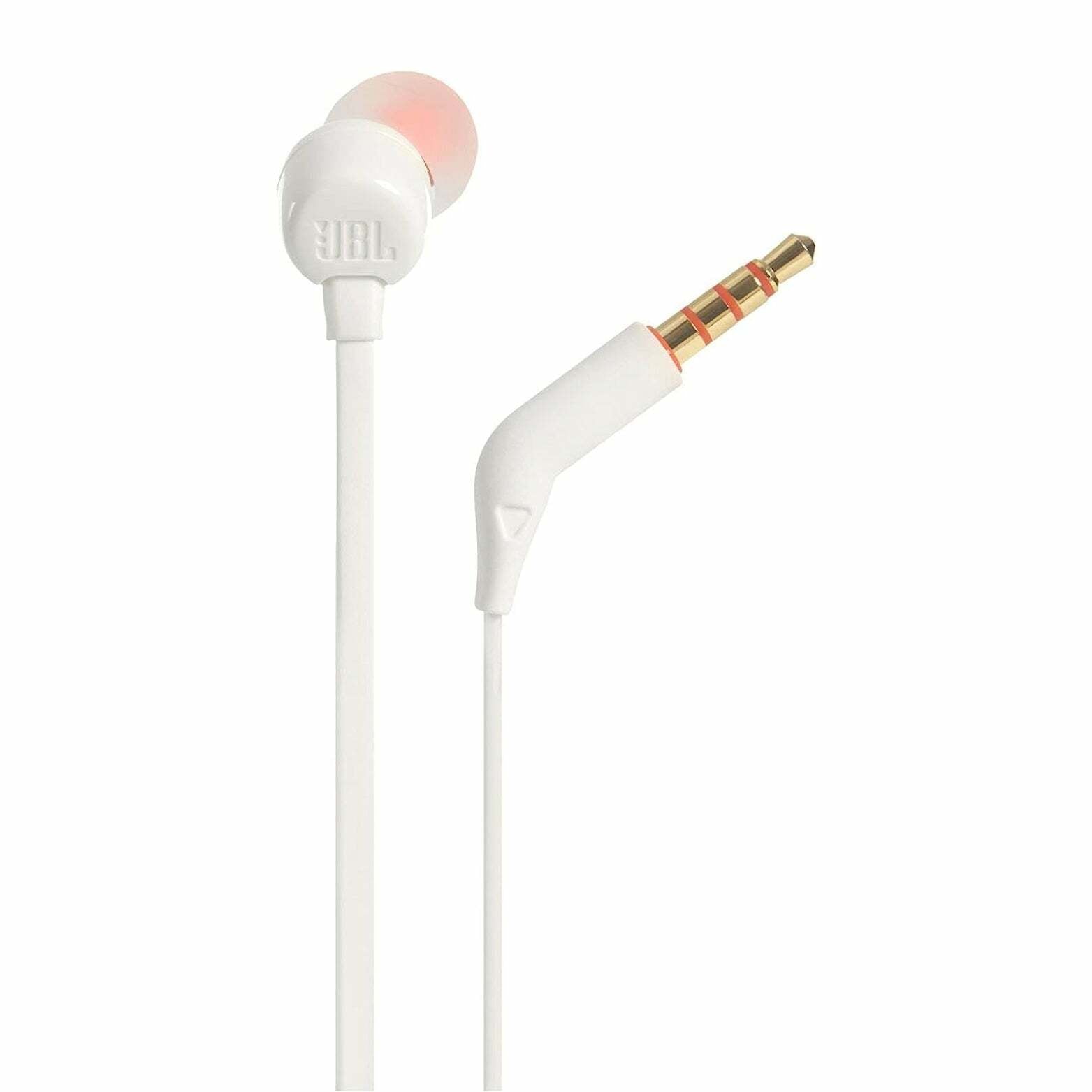 JBL Tune 110 In-Ear Wired Headphones 3.5 mm with Mic, White