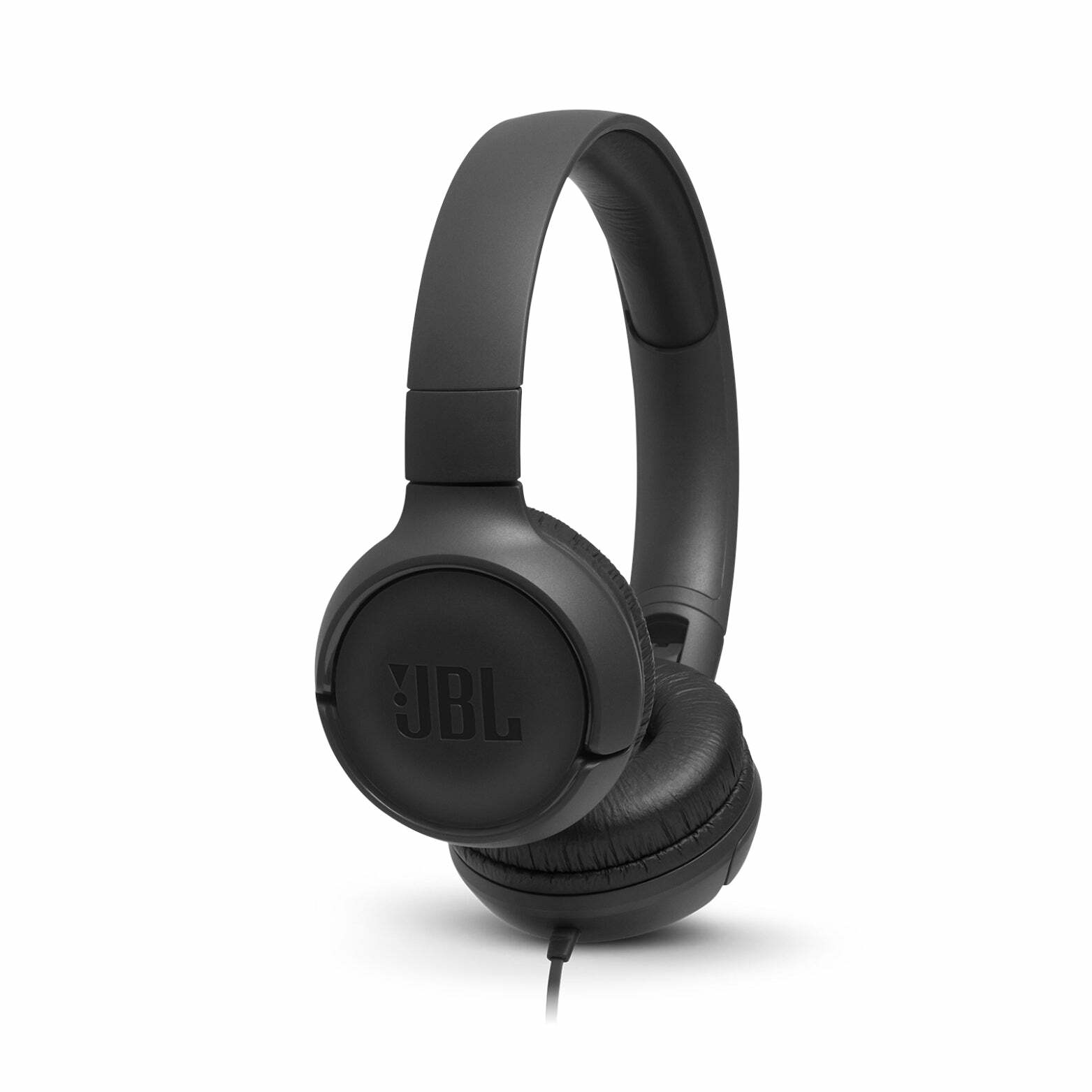JBL Tune 500 Wired On-Ear Headphones Pure Bass Sound w/ Mic Black
