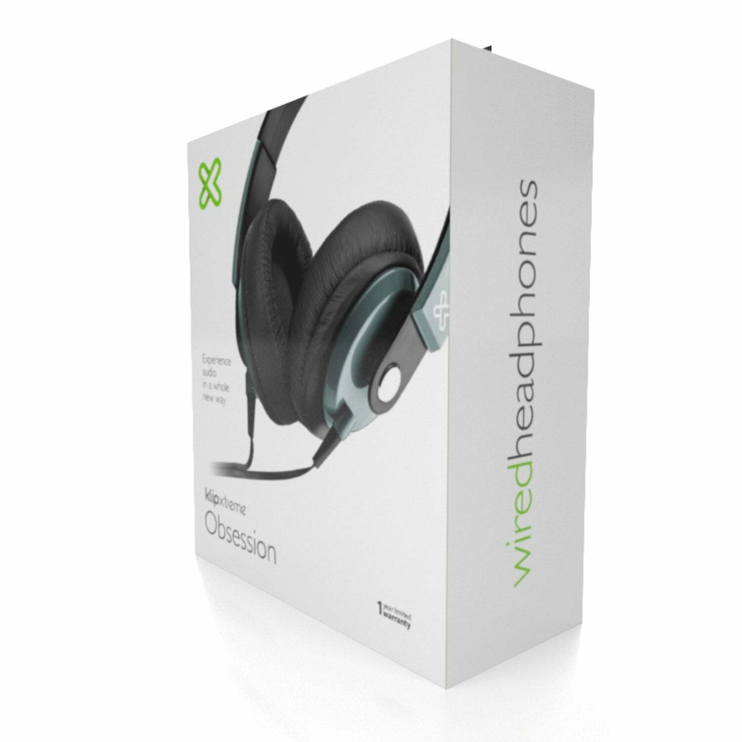 Klip Xtreme - Obsession KHS-550BK Wired Headphones High Quality Audio - Black