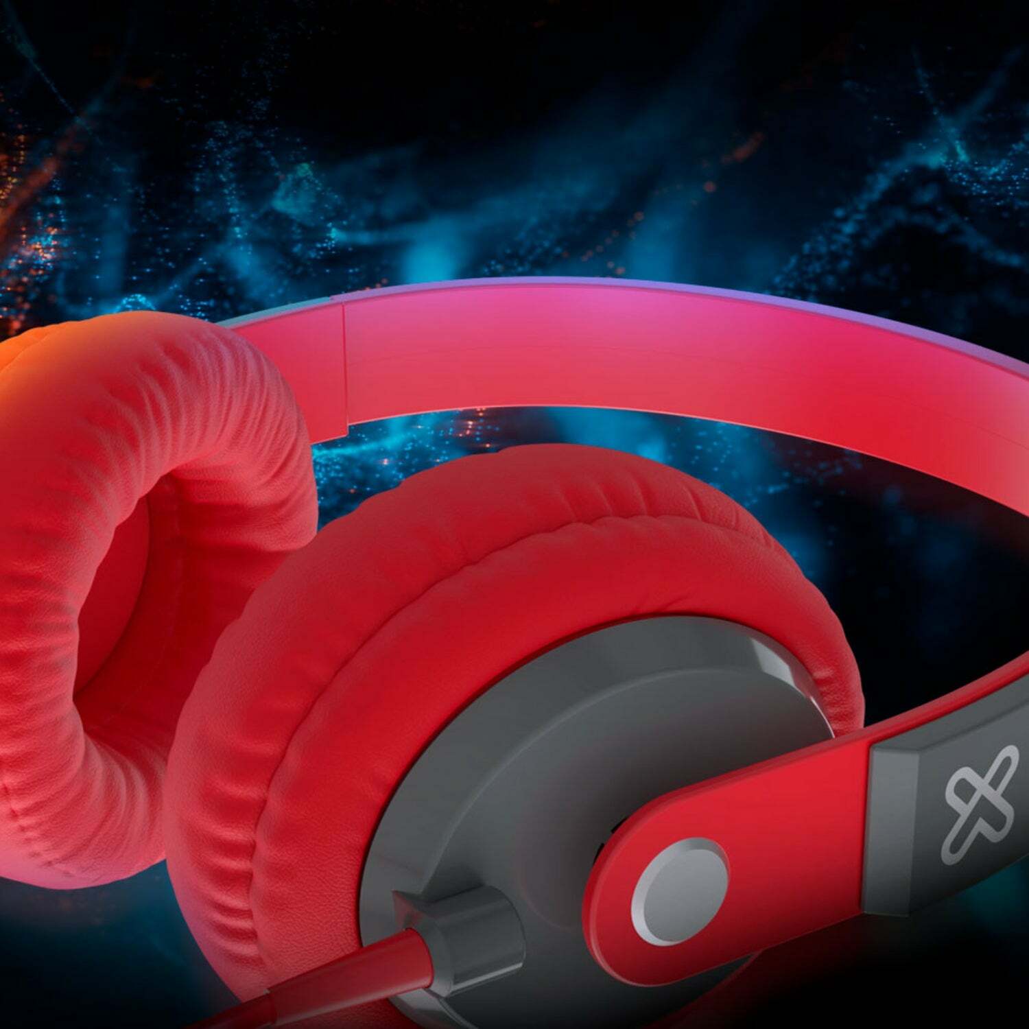 Klip Xtreme - Obsession KHS-550RD Wired Headphones High Quality Audio - Red