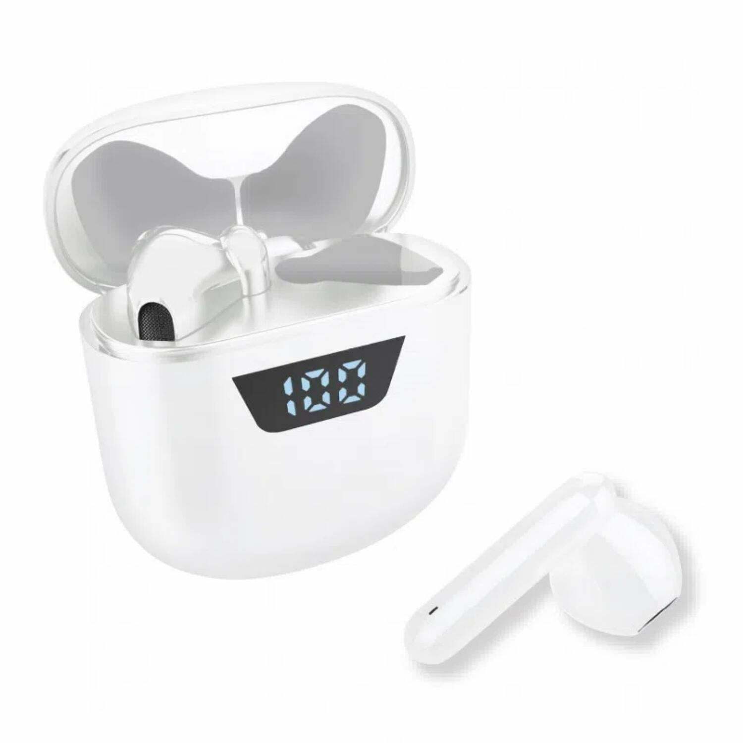 Klip Xtreme - Touchbuds KTE-006 True Wireless Bluetooth Stereo Earbuds - White